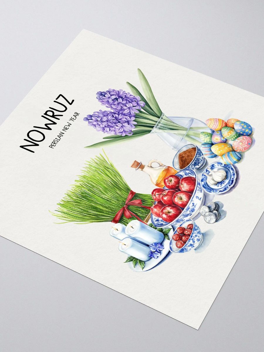 Nowruz Celebration Sticker Set, Nowruz Watercolor Art, Haft-sin Table, Persian New Year, Persian Art product image (9)