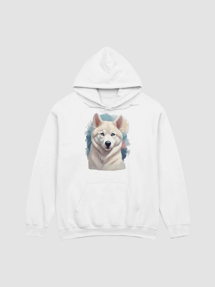 White Siberian Husky Classic Hoodie product image (2)