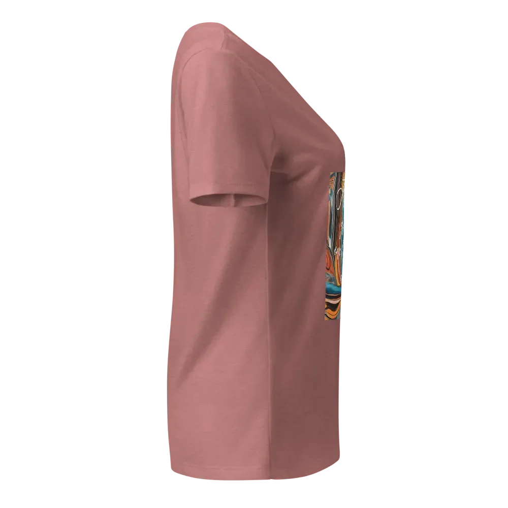 Freehand to greatness, one brushstroke at a time Relaxed V-Neck T-shirt product image (27)