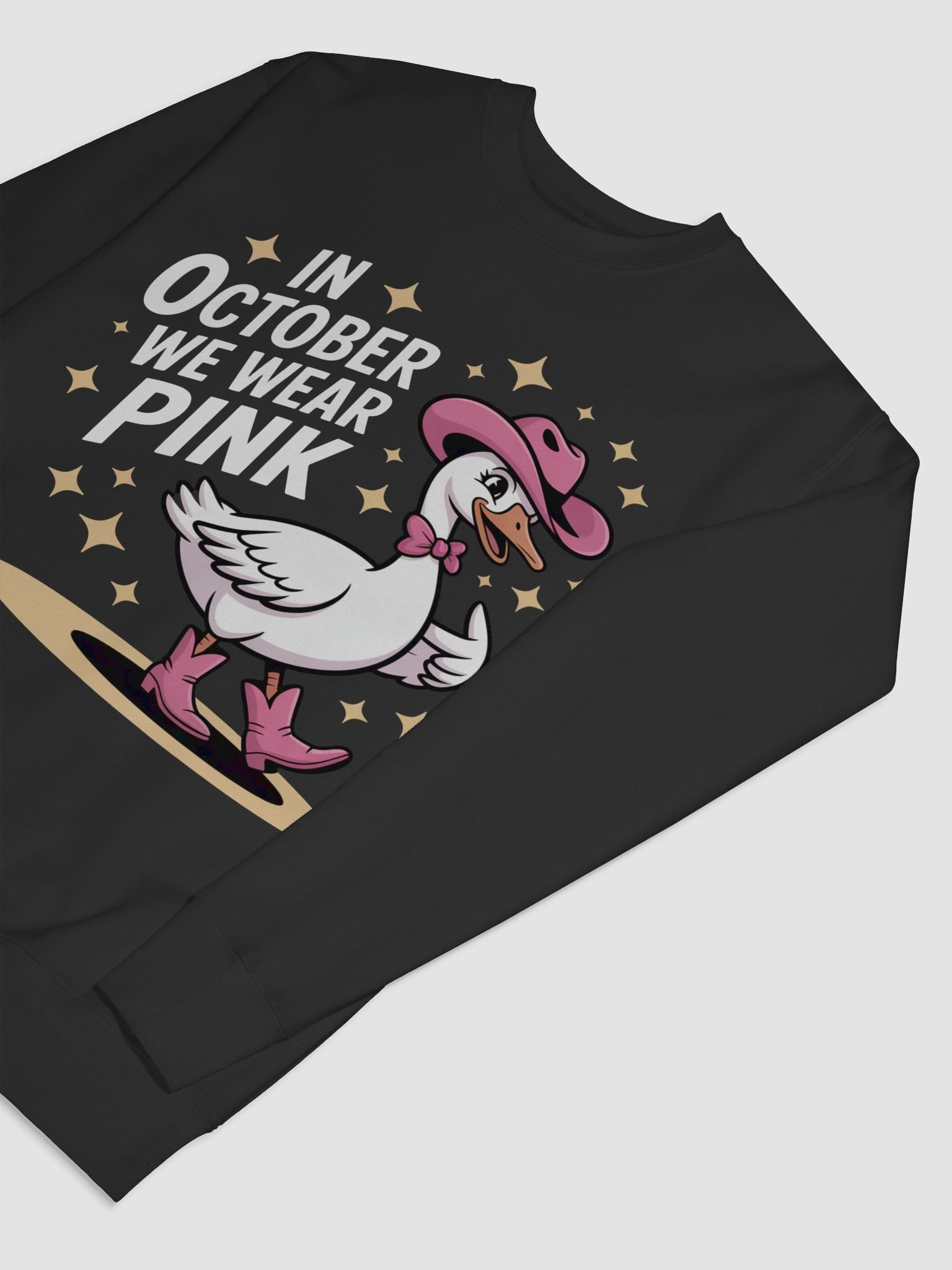 In October We Wear Pink Cowgirl Goose Sweatshirt product image (6)