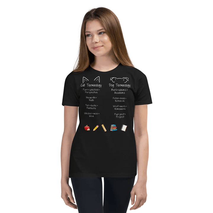 cat & dog school terminology t-shirt product image (2)