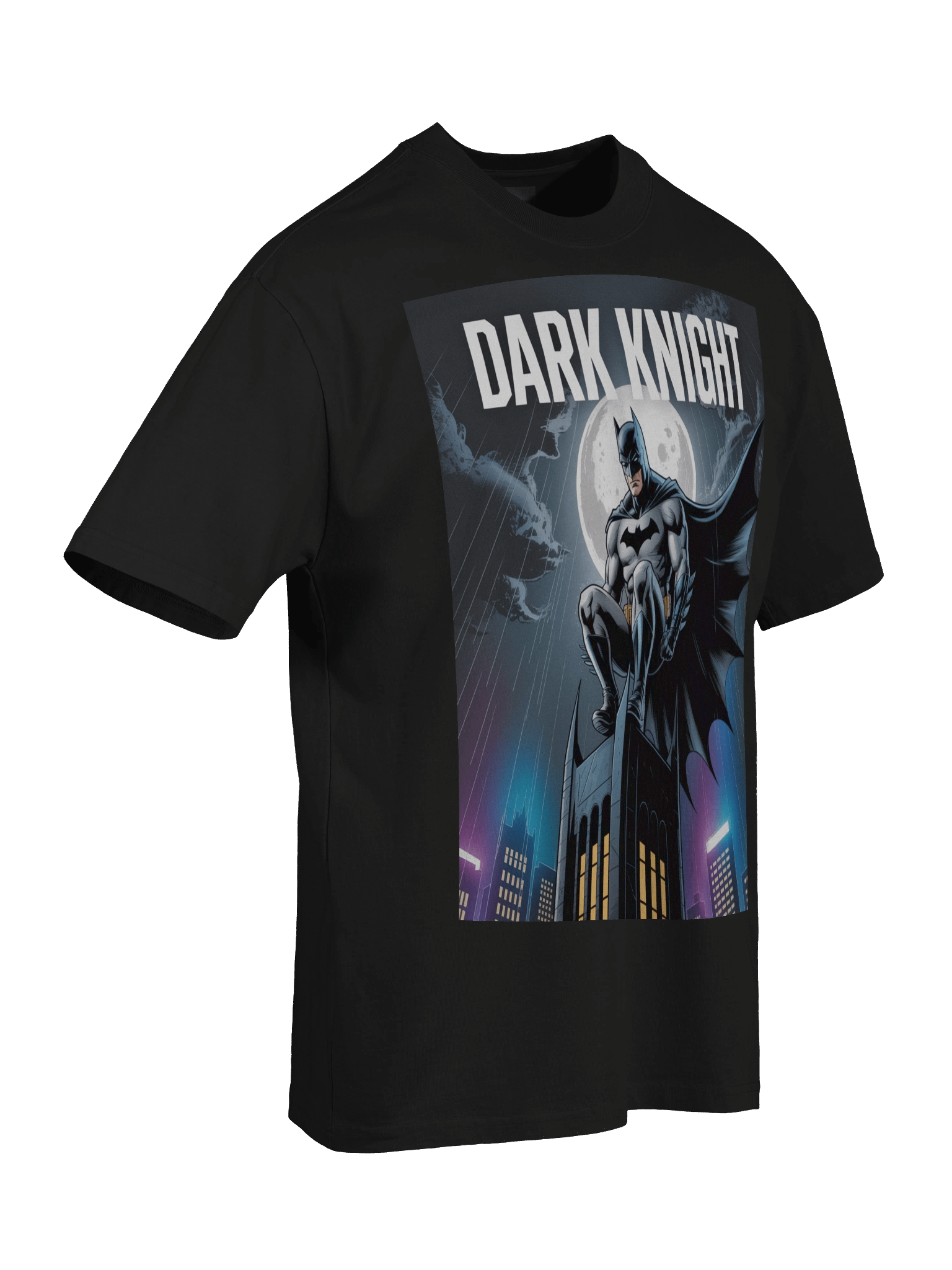 Storm Sentinel: Dark Knight Batman Oversized Faded T-Shirt product image (8)