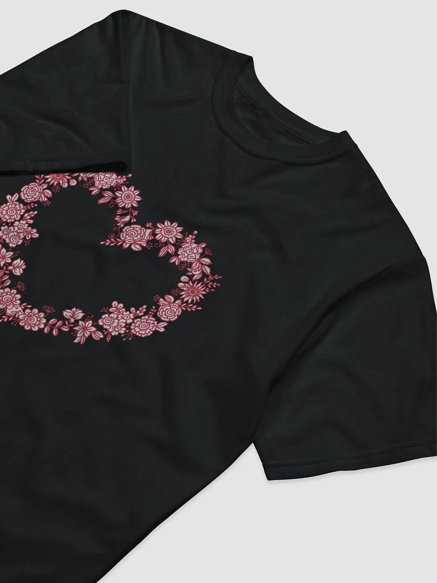 Red Floral Heart Unisex Organic T-Shirt product image (5)