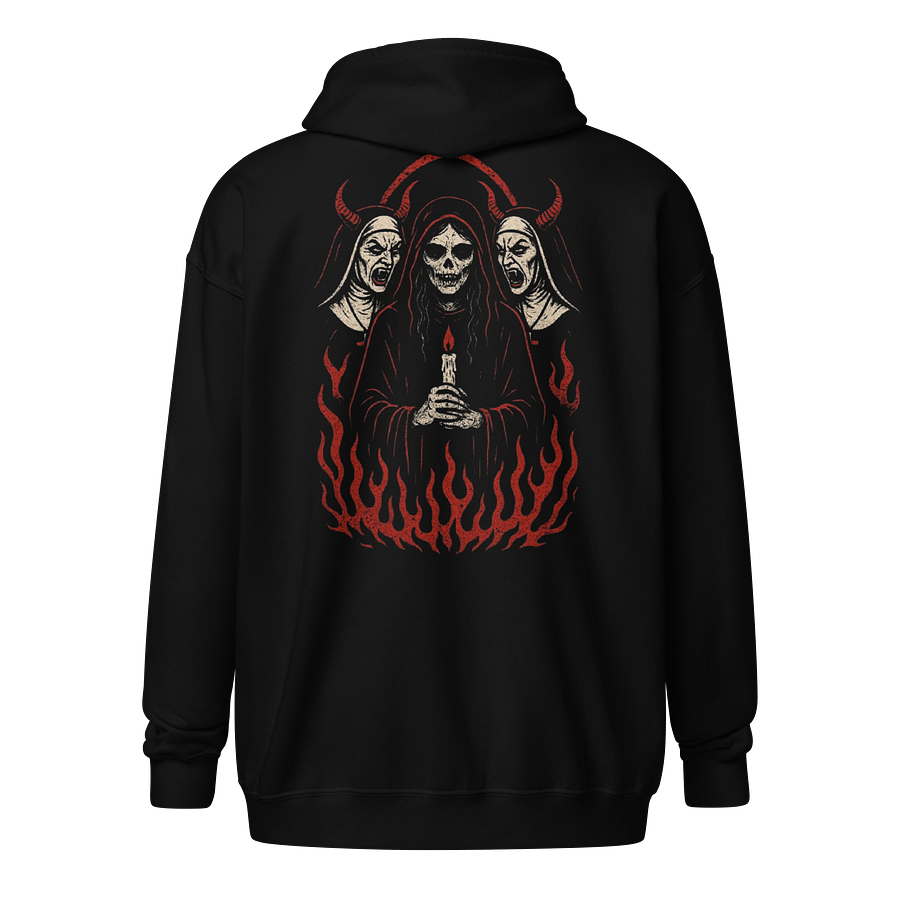Elder Emo's logo Zip Hoodie With Nuns (Unisex) product image (2)