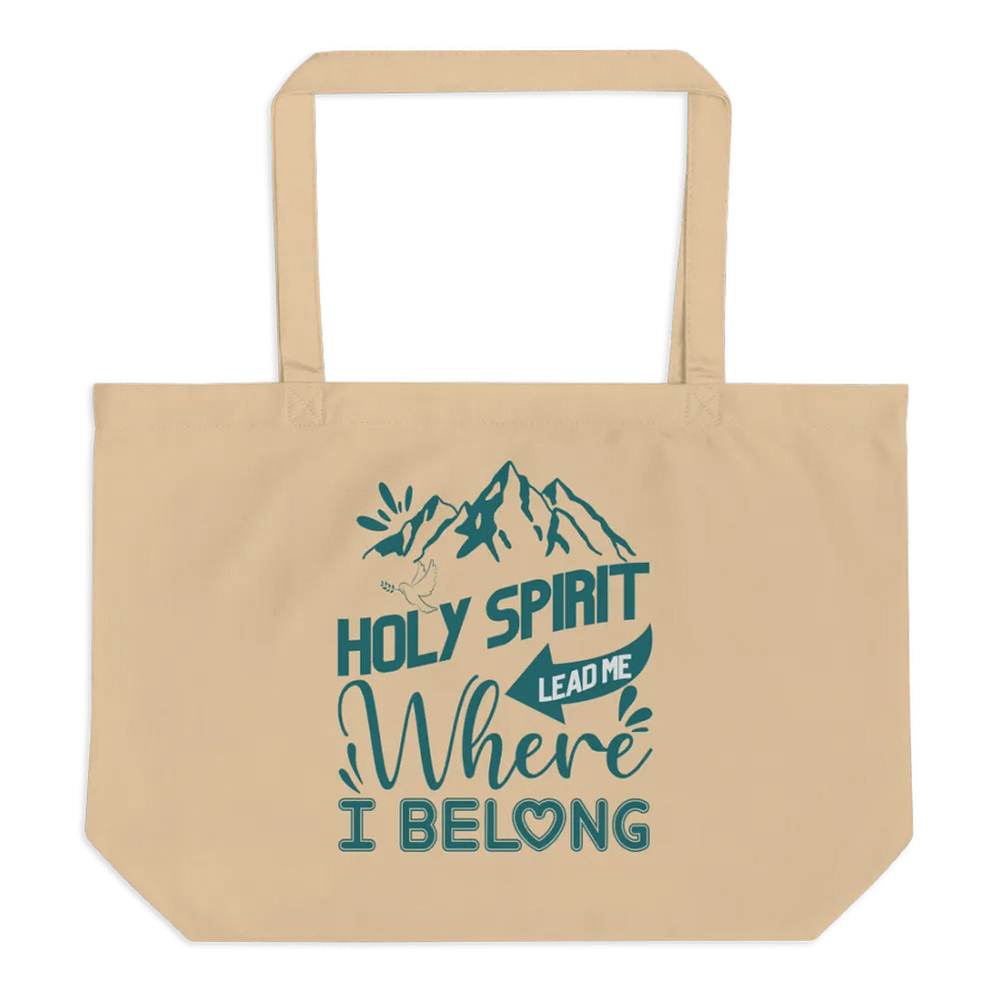 Holy Spirit Lead Me Where I Belong Yeshua Christian Econscious Organic Cotton Twill Tote product image (4)