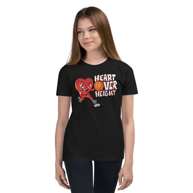 Youth Red Heart Over Height T-Shirt