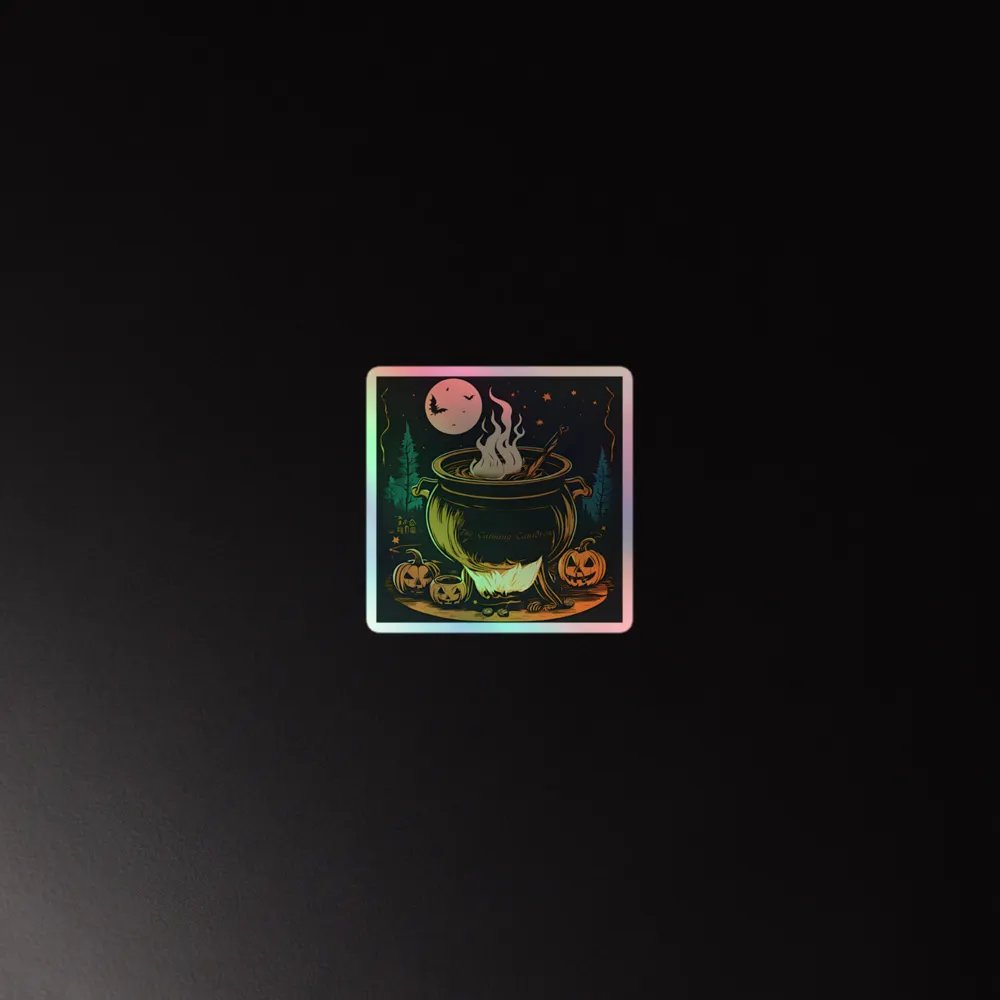 Holographic Halloween Cauldron Sticker Sheet product image (4)
