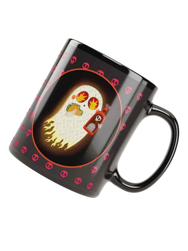 Little Ghost Hot Sauce - Black Ceramic Mug product image (1)