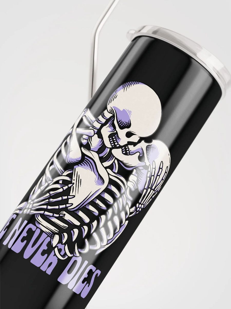 Gothic Valentine's Stainless Steel Tumbler: Love Never Dies product image (5)