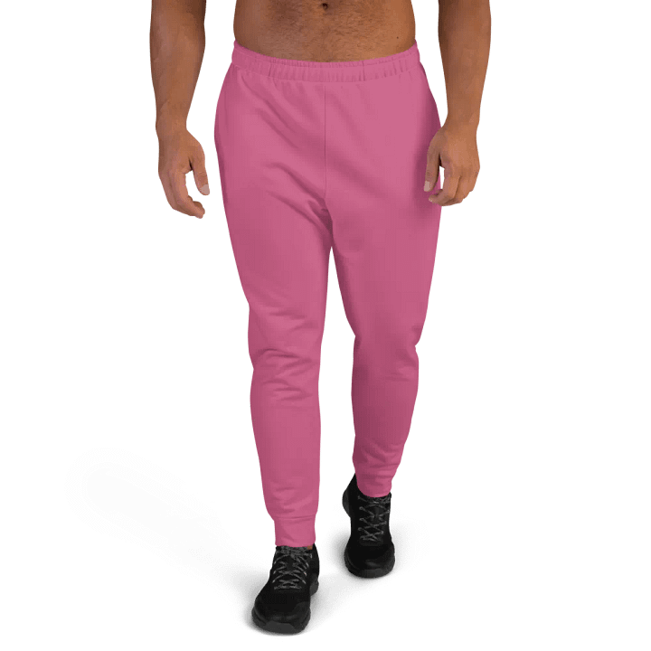 Plain Muted Blush Pink True Summer Recycled Polyester Premium Men's Joggers by Treasure Pie product image (1)