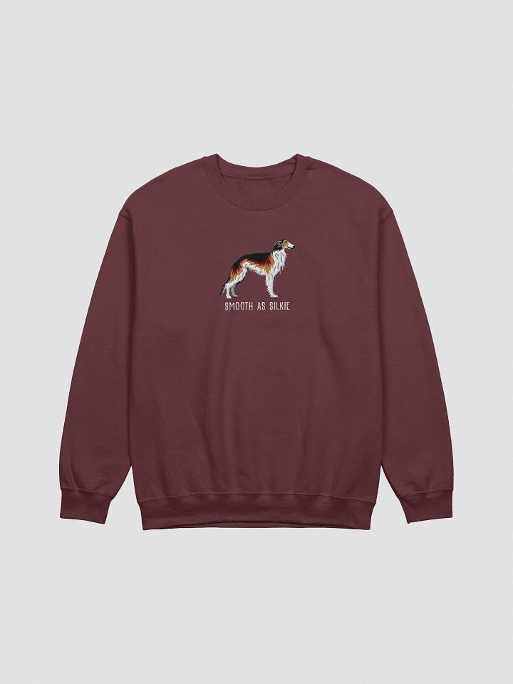 Smooth as Silkie Sweatshirt (Embroidered) of a Silken Windhound(Sable) product image (4)