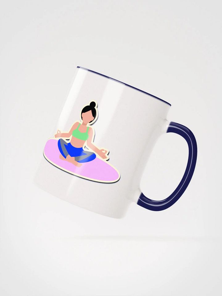 FitYOGAFit Color-Accent Yoga Mug - Ceramic with Motivational Design product image (2)