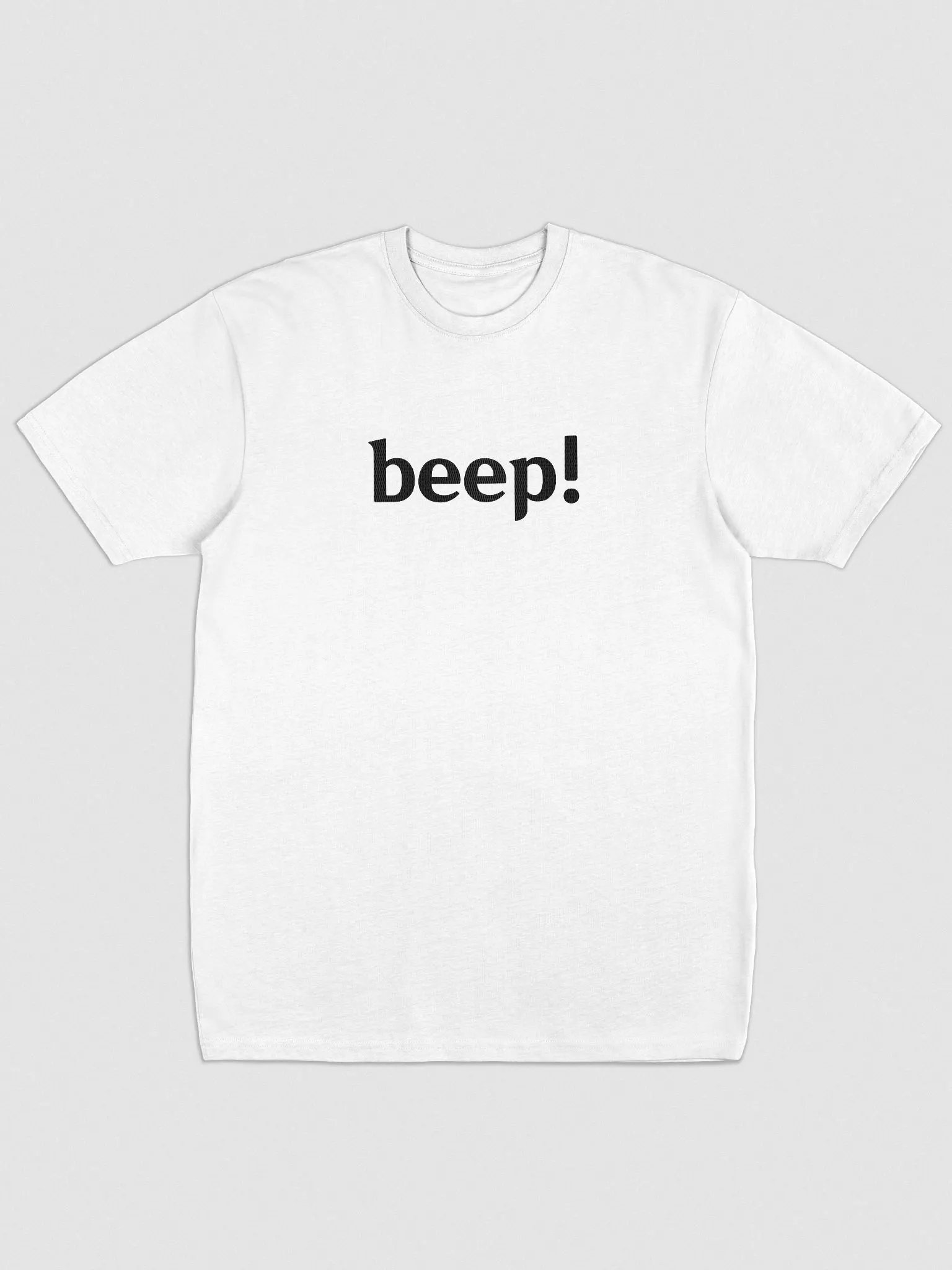 Beep Shirt (Embroidered, White) product image (2)
