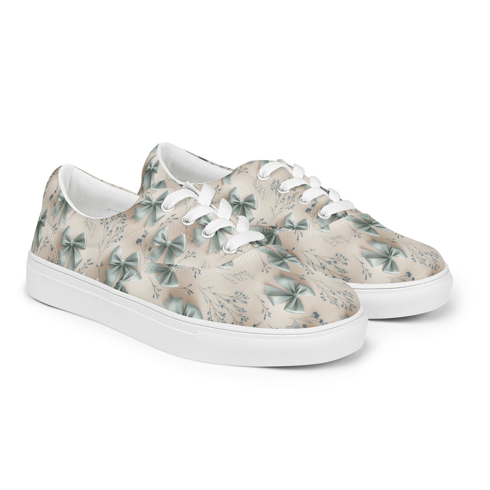 Women's Lace-Up Canvas Shoes – Something Blue Bows product image (3)