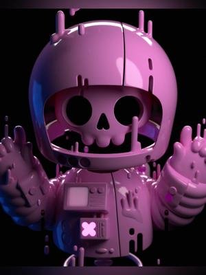 #nomadsculpt #blender3D #3Dart #skull #space 2D reference by @Jetpacks and Rollerskates 