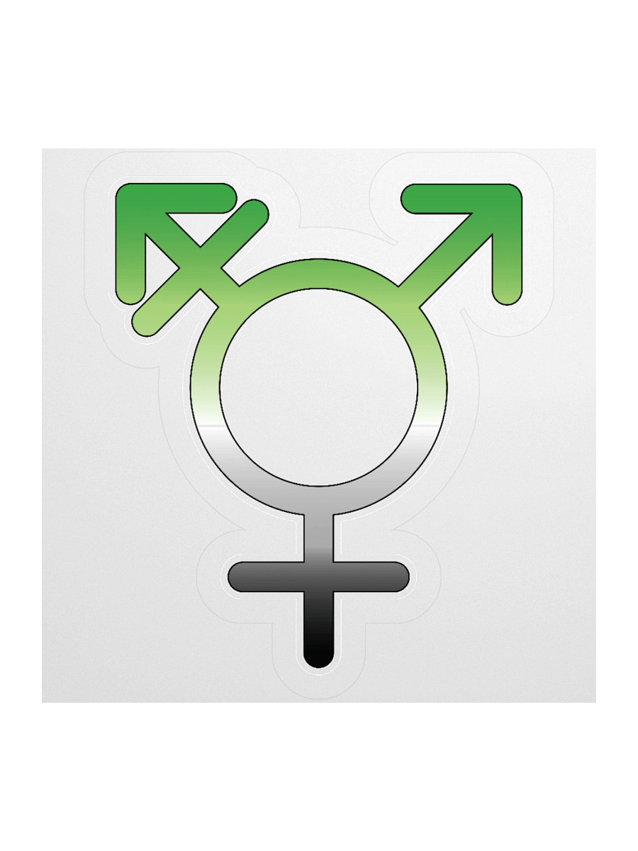 Aromantic Transgender Symbol Sticker product image (3)