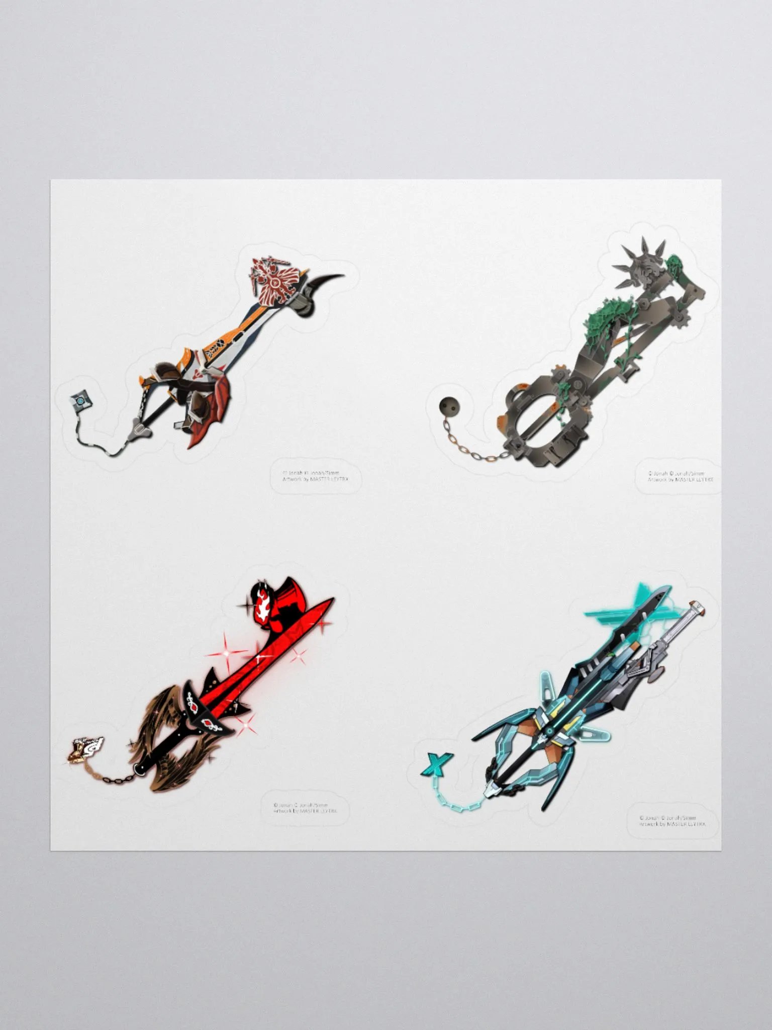 Custom Keyblade Sticker Sheet 4 product image (1)