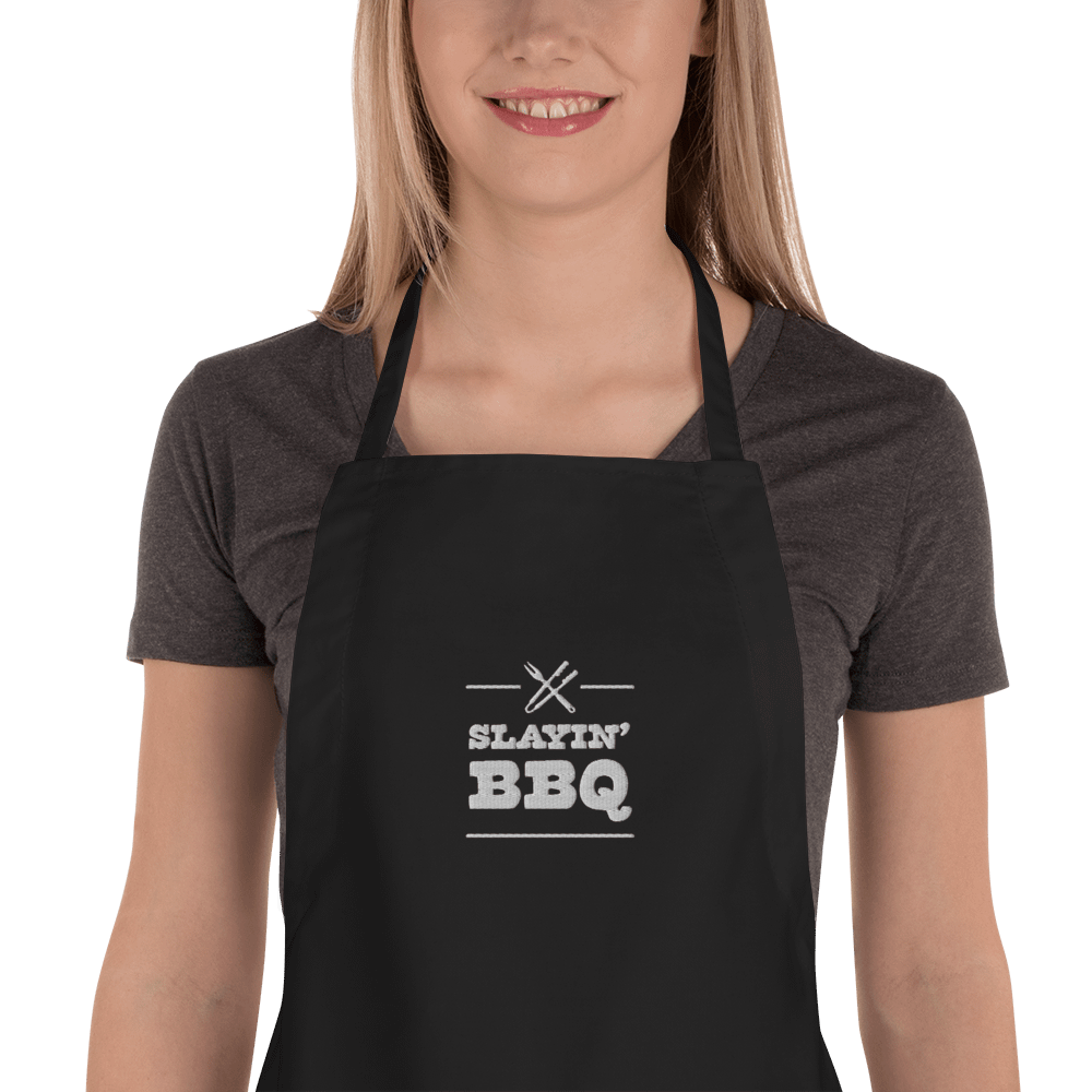 Slayin' BBQ Embroidered Apron product image (1)