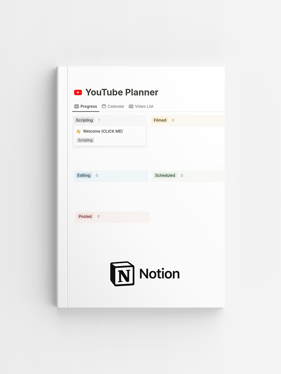 YouTube Planner Notion Template product image (1)
