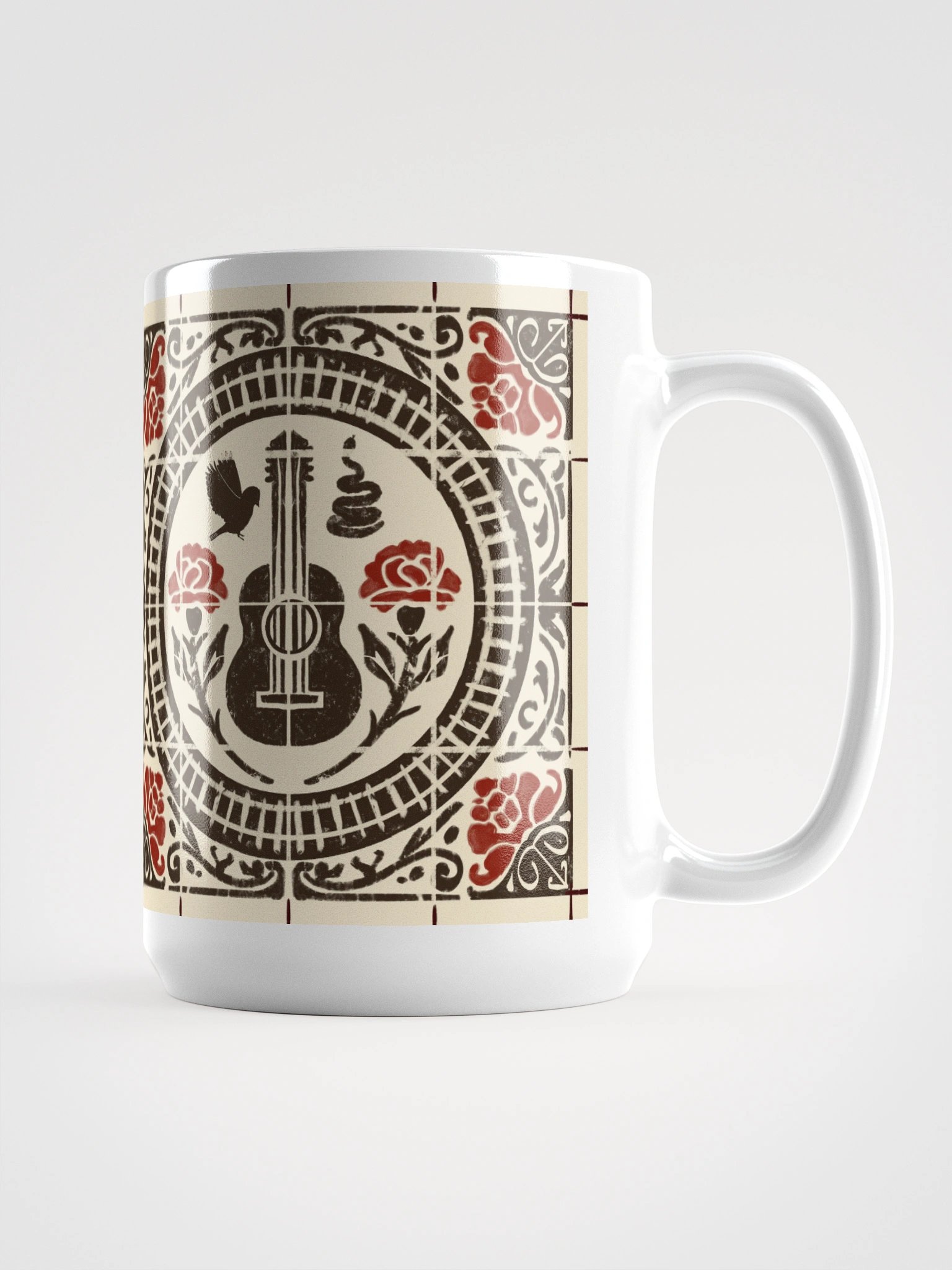 Hadestown Spanish Tile Mug – White Glossy Broadway Mythology Gift Mug product image (1)