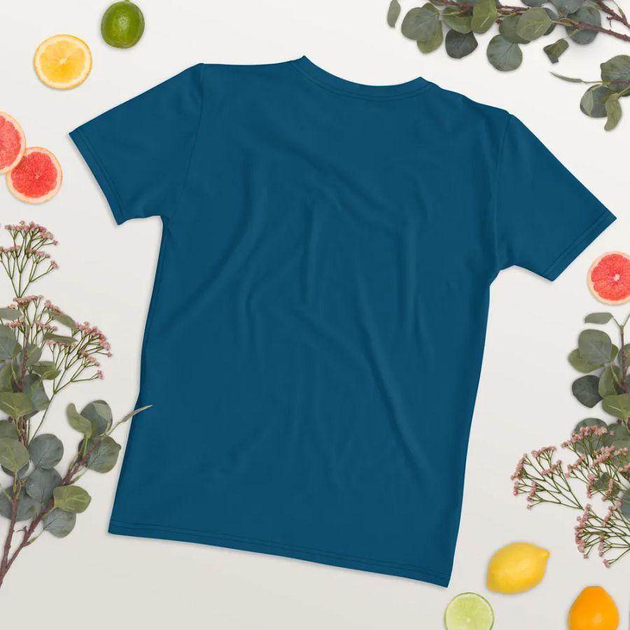 Plain Dark Blue True Summer Women's Crewneck Polyester Heavyweight Premium T-Shirt by Treasure Pie product image (12)