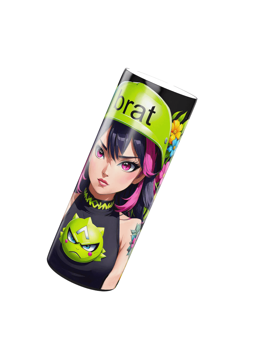 Brat 20 oz Skinny Stainless Steel Tumbler - Black - Brat Life v6 product image (3)
