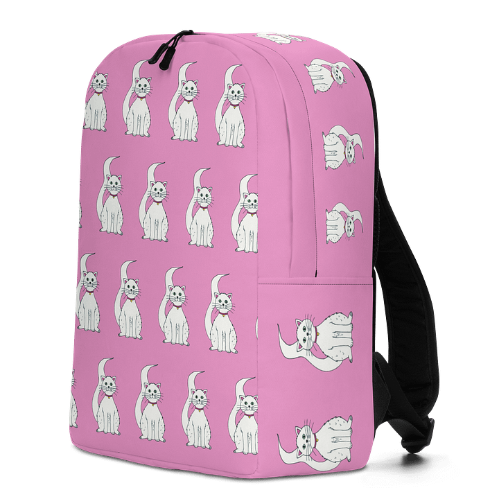 White Cat (art by Dina R.) acrylic painting - Backpack product image (2)