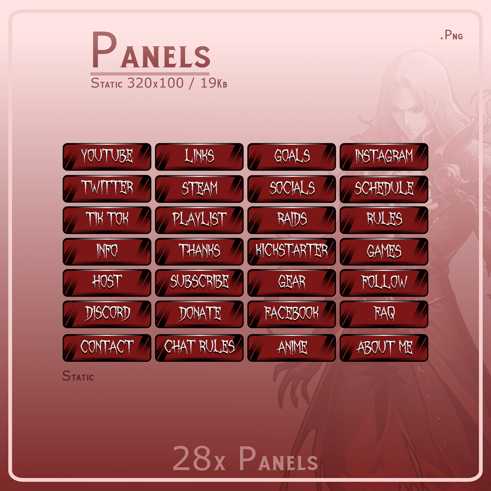 Vampire Stream Overlay Animated Pack product image (6)