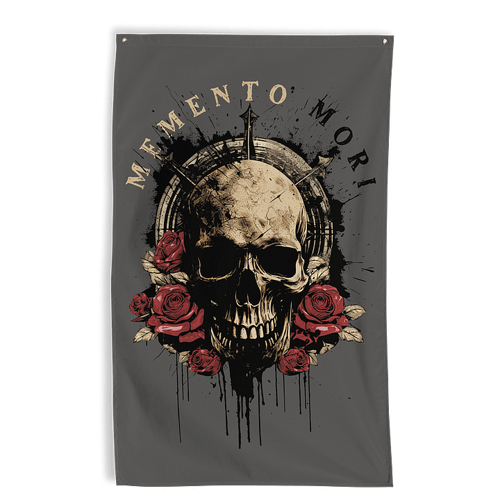 Memento Mori Wall Flag product image (1)