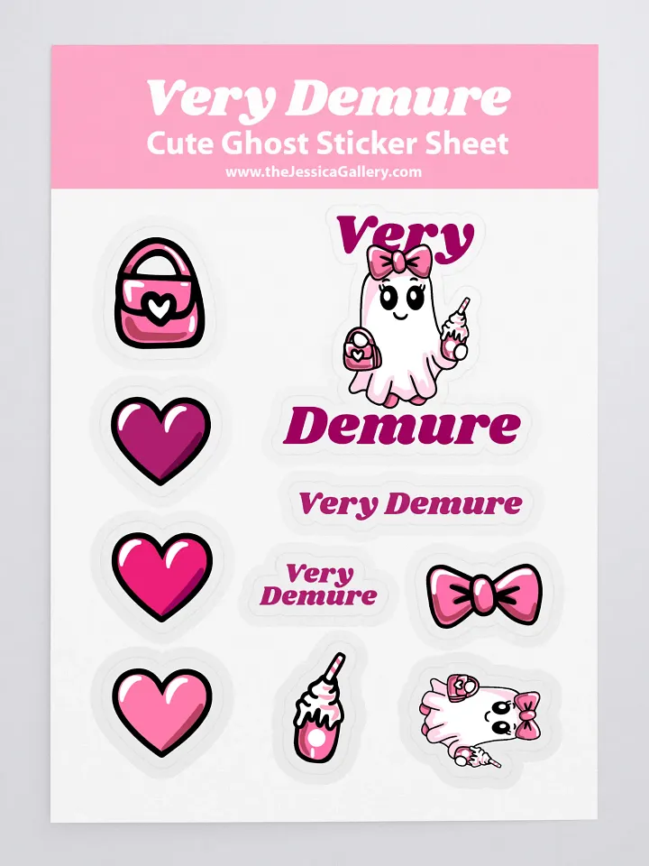 Very Demure Cute Ghost Sticker Sheet product image (1)