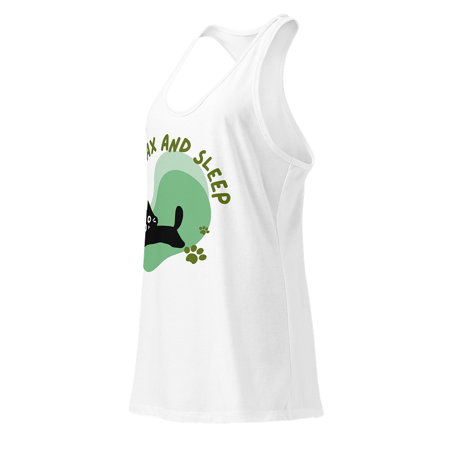 Relax and Sleep Stylized Cat Racerback Tank product image (3)