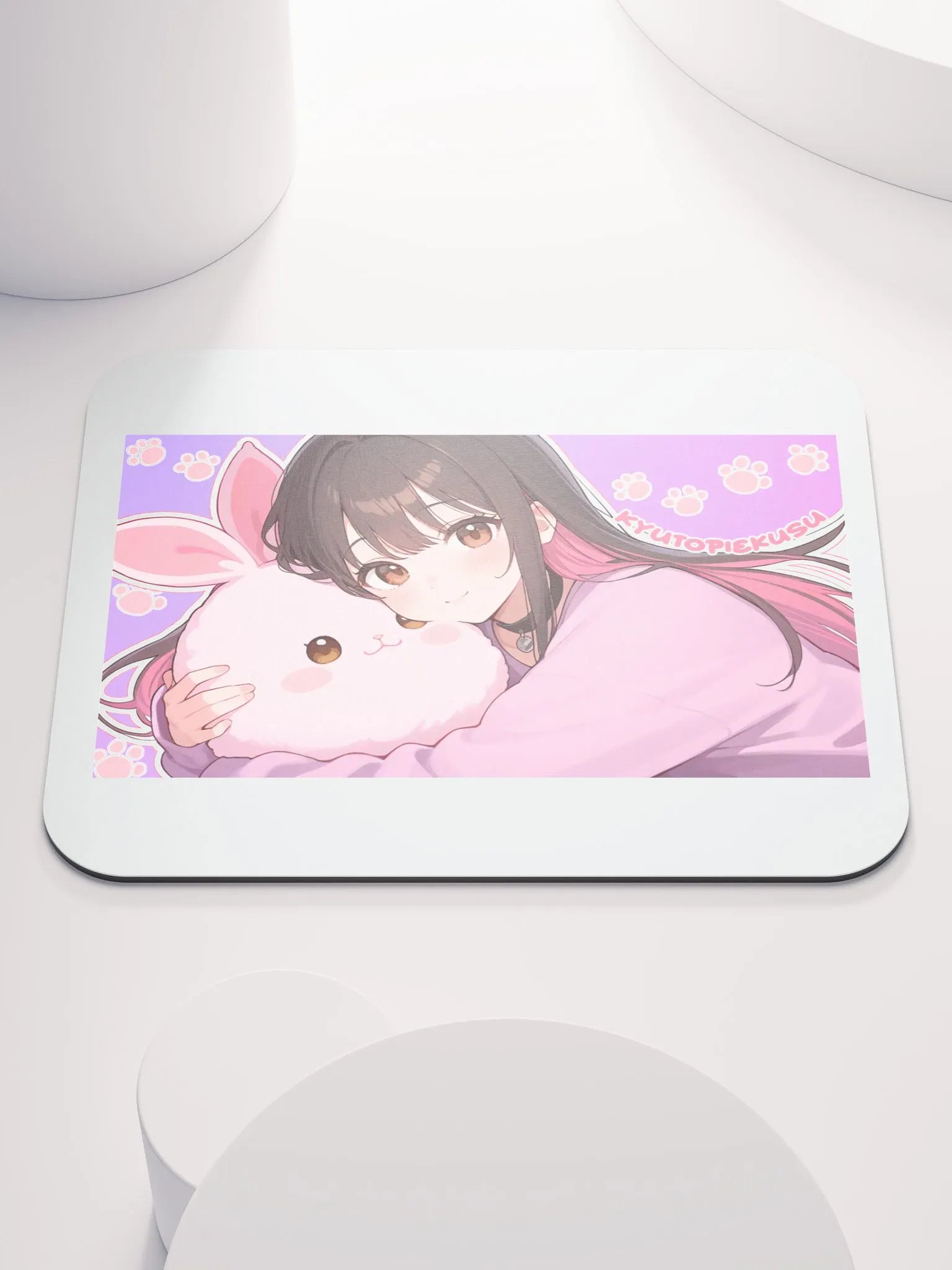 Kyuto Kawaii Bunny Hug Edition Mouse Pad product image (1)