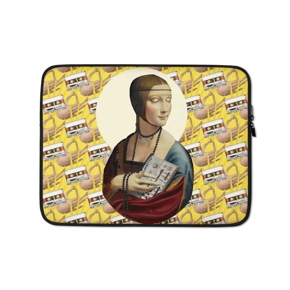 TB 303 Chill-out Lady by Frank Fonik, Techno EDM Laptop Sleeve product image (1)
