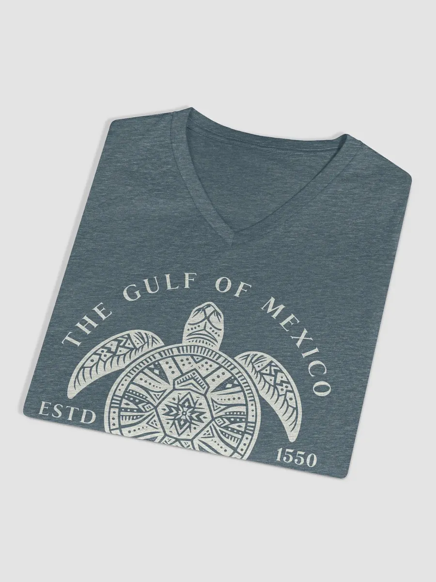 The Gulf Of Mexico Estd 1550 V-Neck Tee product image (15)