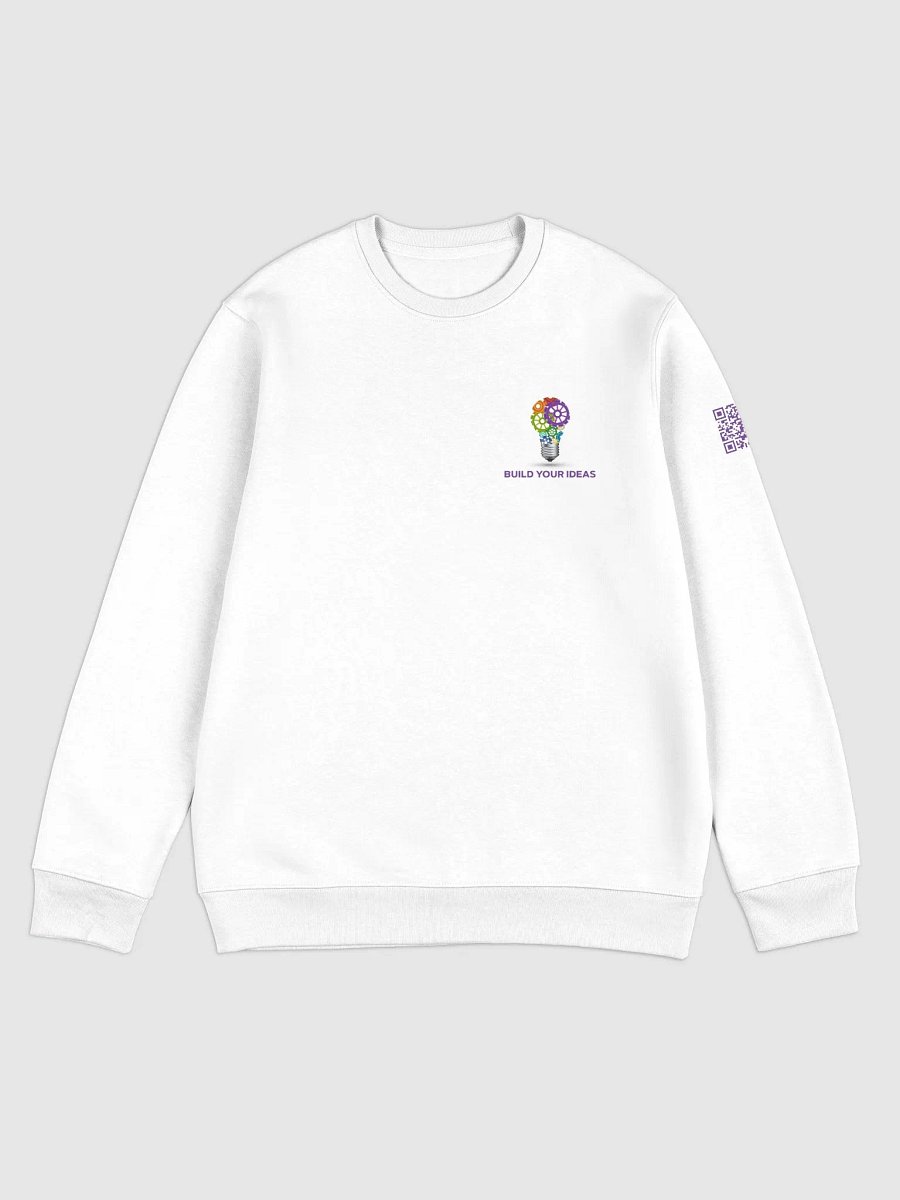 Build Your Ideas Crewneck Sweatshirt Crisp White With Purple product image (1)