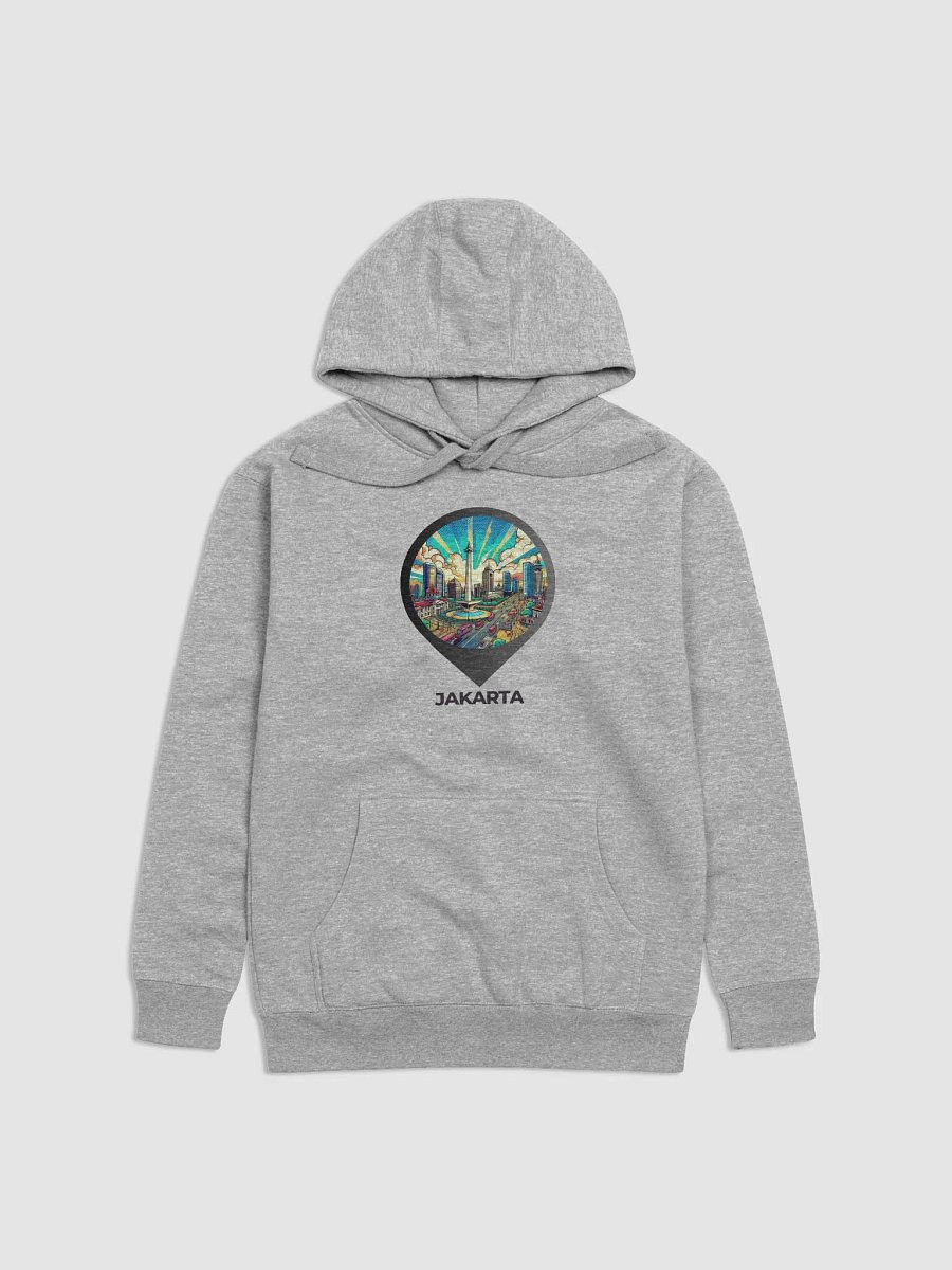 Cotton Heritage Unisex Premium Hoodie | AI Design Jakarta city product image (1)