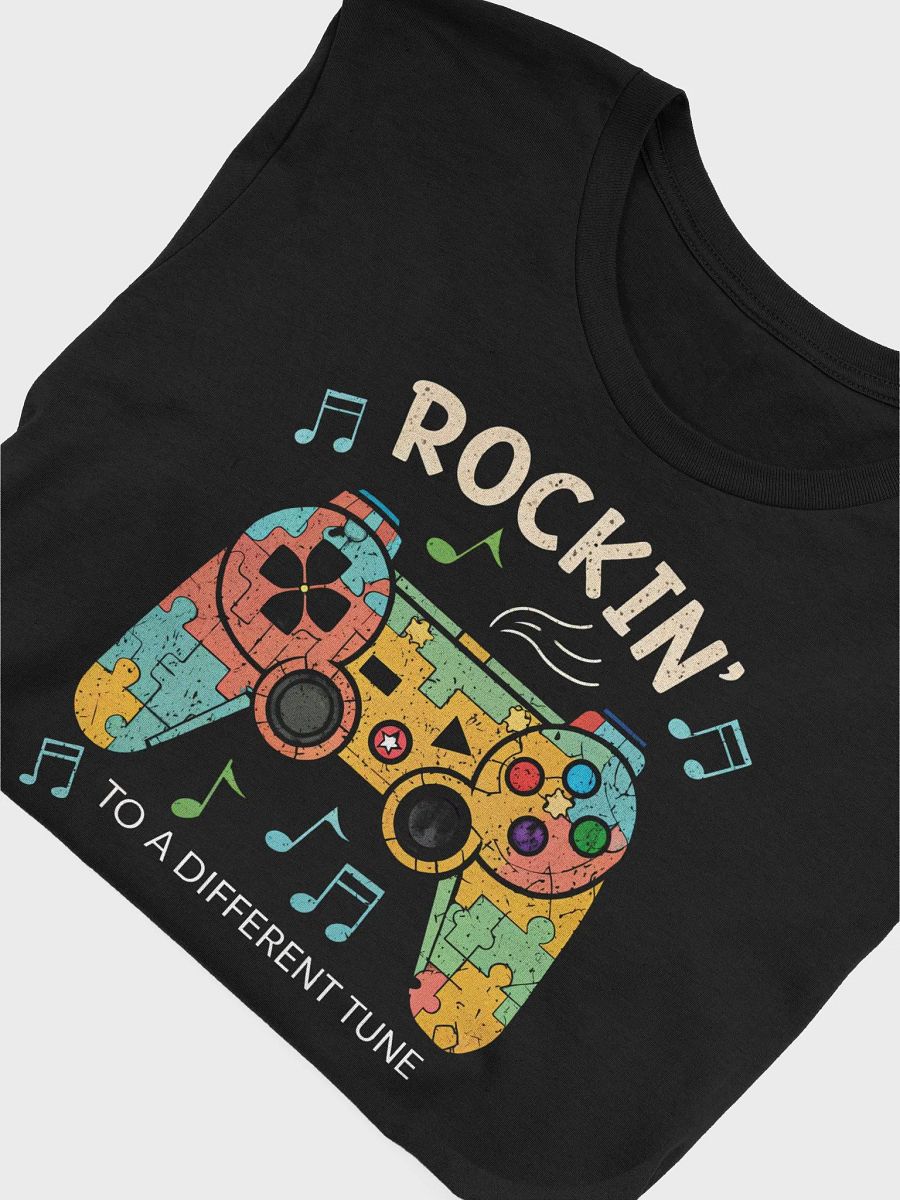 Rockin’ to a Different Tune T-Shirt | Gamer Autism Awareness Shirt for Boys & Kids product image (5)