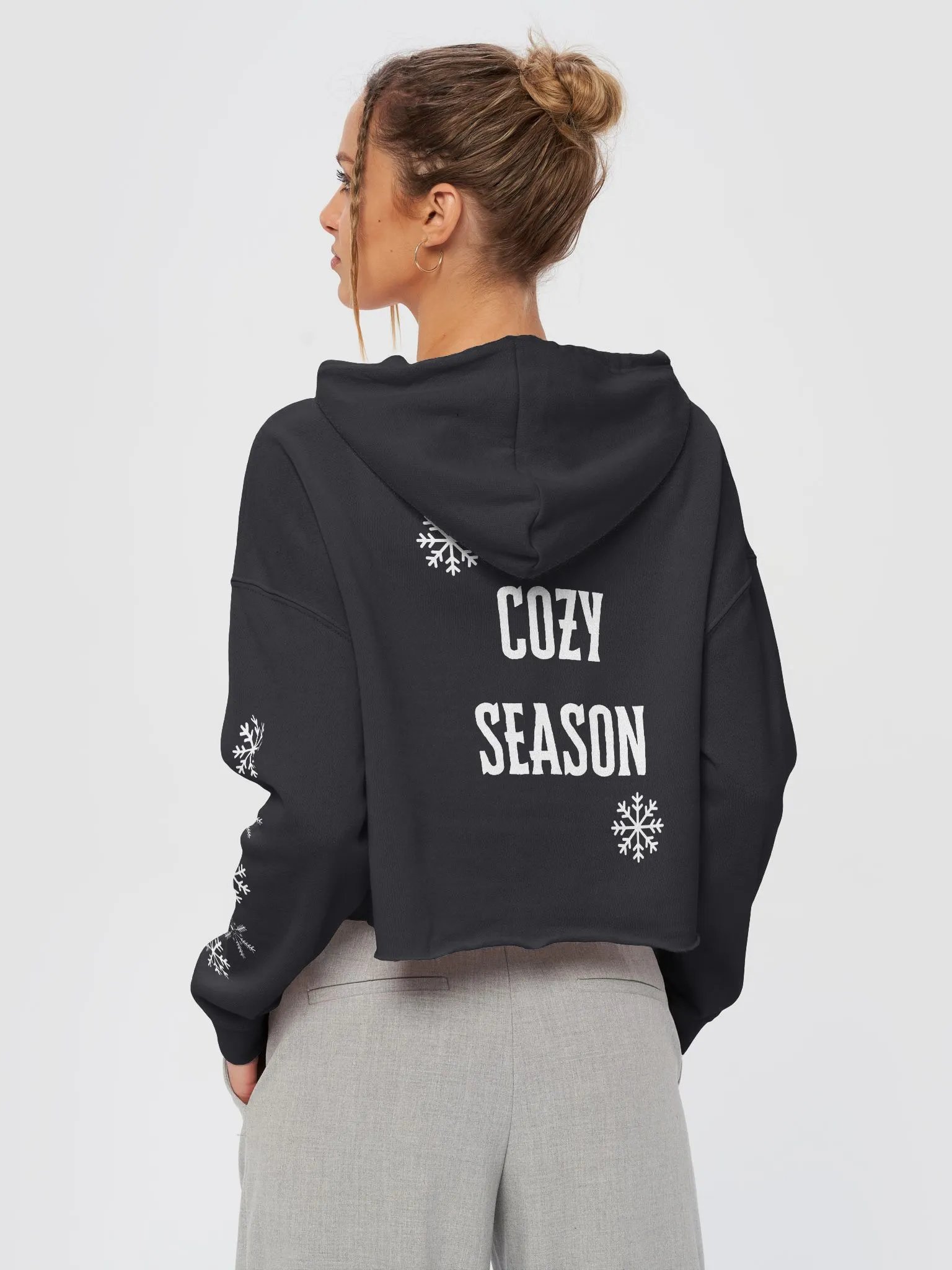 Cozy Season Cropped Hoodie (Dark Colors, full) product image (4)