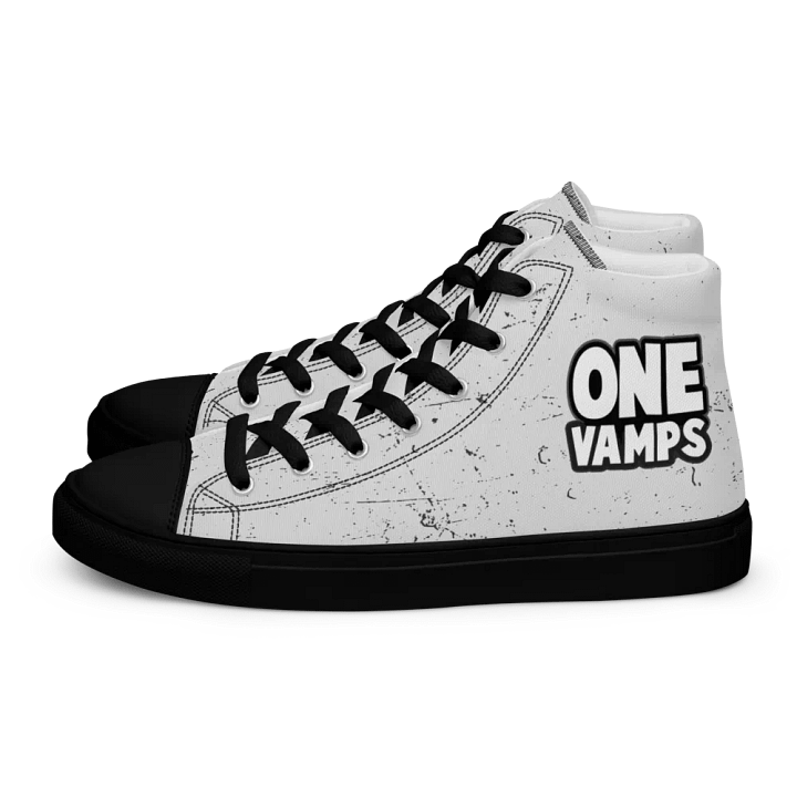 Women's High Top Canvas Shoes OneVamps White scratch color product image (2)