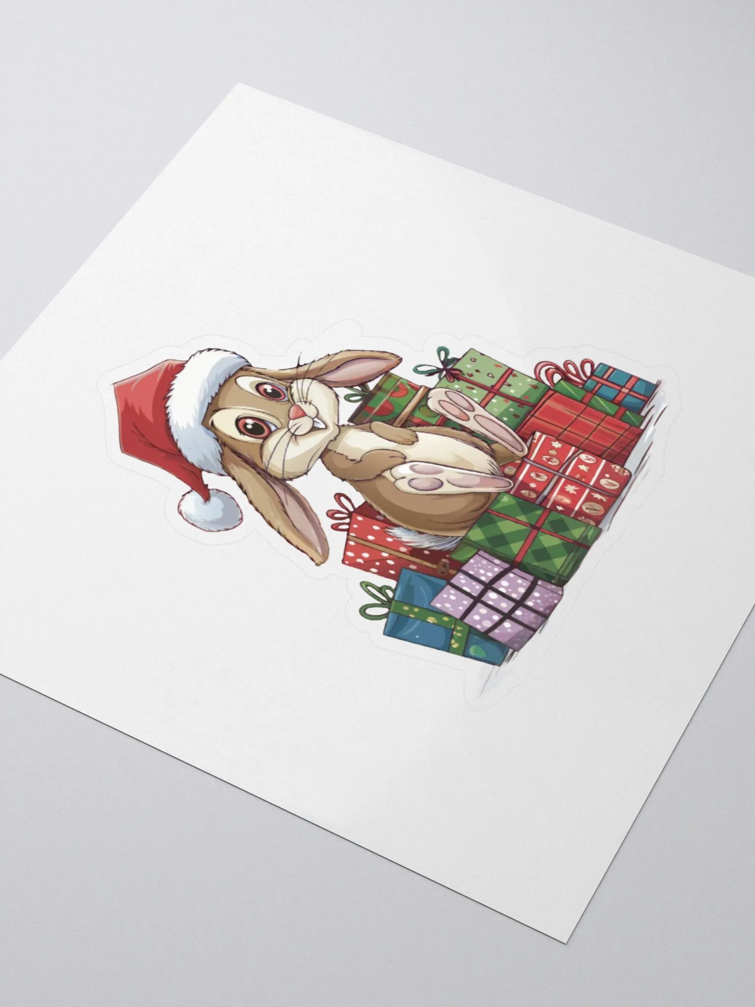 Santa Bunny Kiss Cut Stickers product image (3)