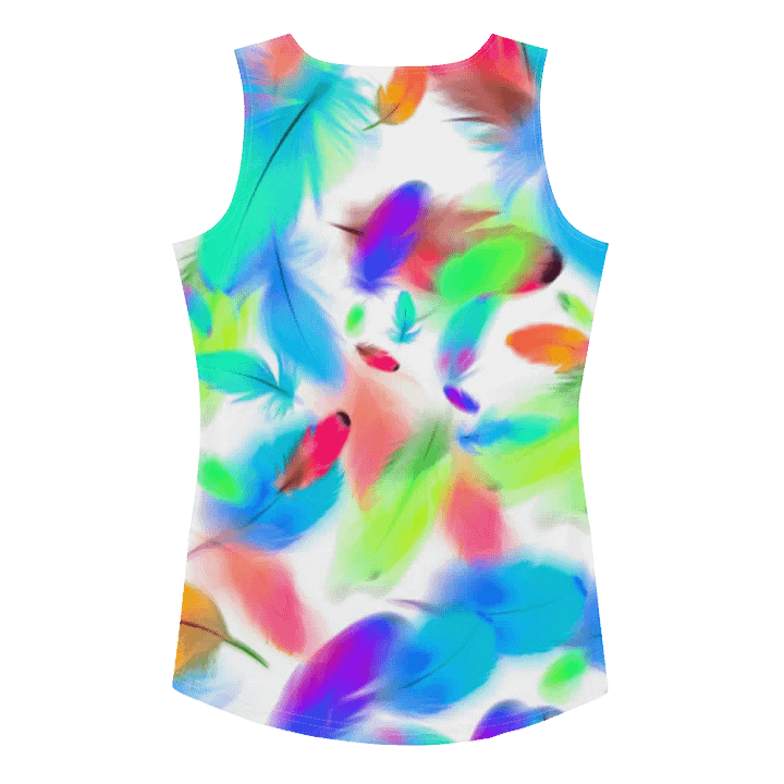 Colorful Feather Pattern Design Tank Top - v3 product image (2)