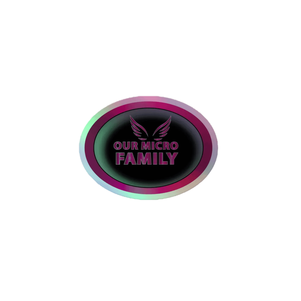 Our Micro Family Holographic Adventure Sticker product image (1)