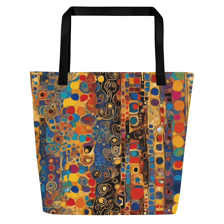 Big printed tote bag with Kadinsky inspired  design product image (3)