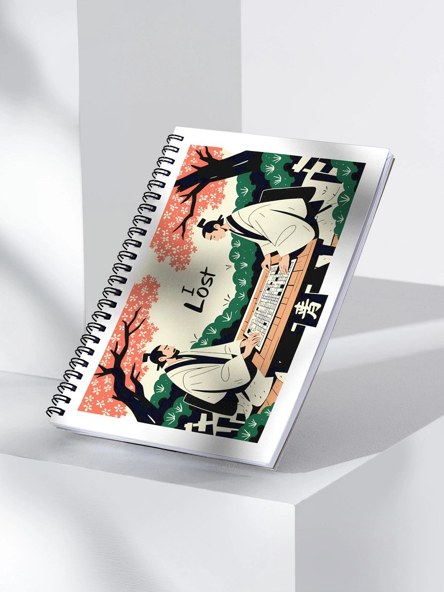 Blossom Chess Defeat | Minimalist Art Print Spiral Notebook product image (3)