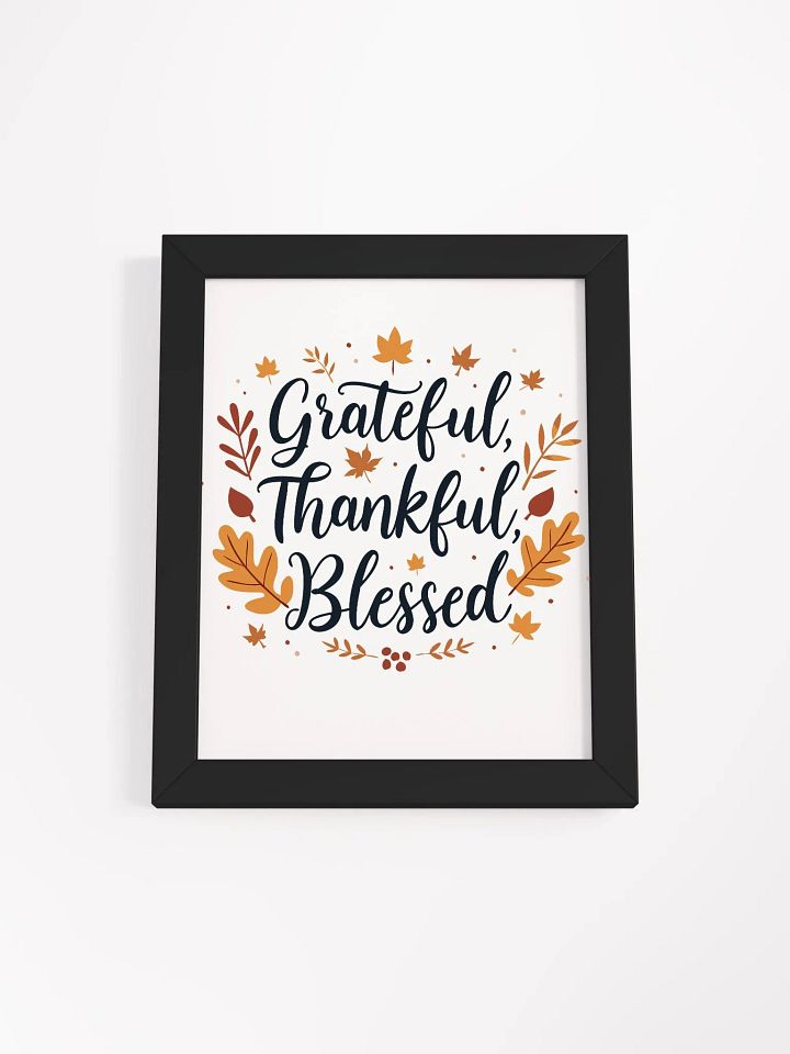 Grateful, Thankful, Blessed Autumn Poster - A Trendy Home Decor Piece product image (6)
