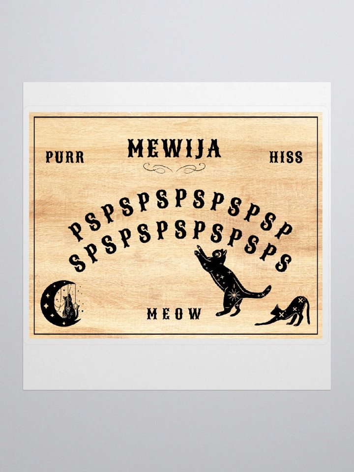 Cat Ouija "Mewija" Board Sticker product image (1)