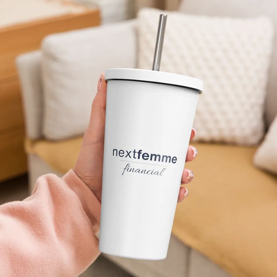Insulated Tumbler Collection with Straw in Navy Logotype product image (8)