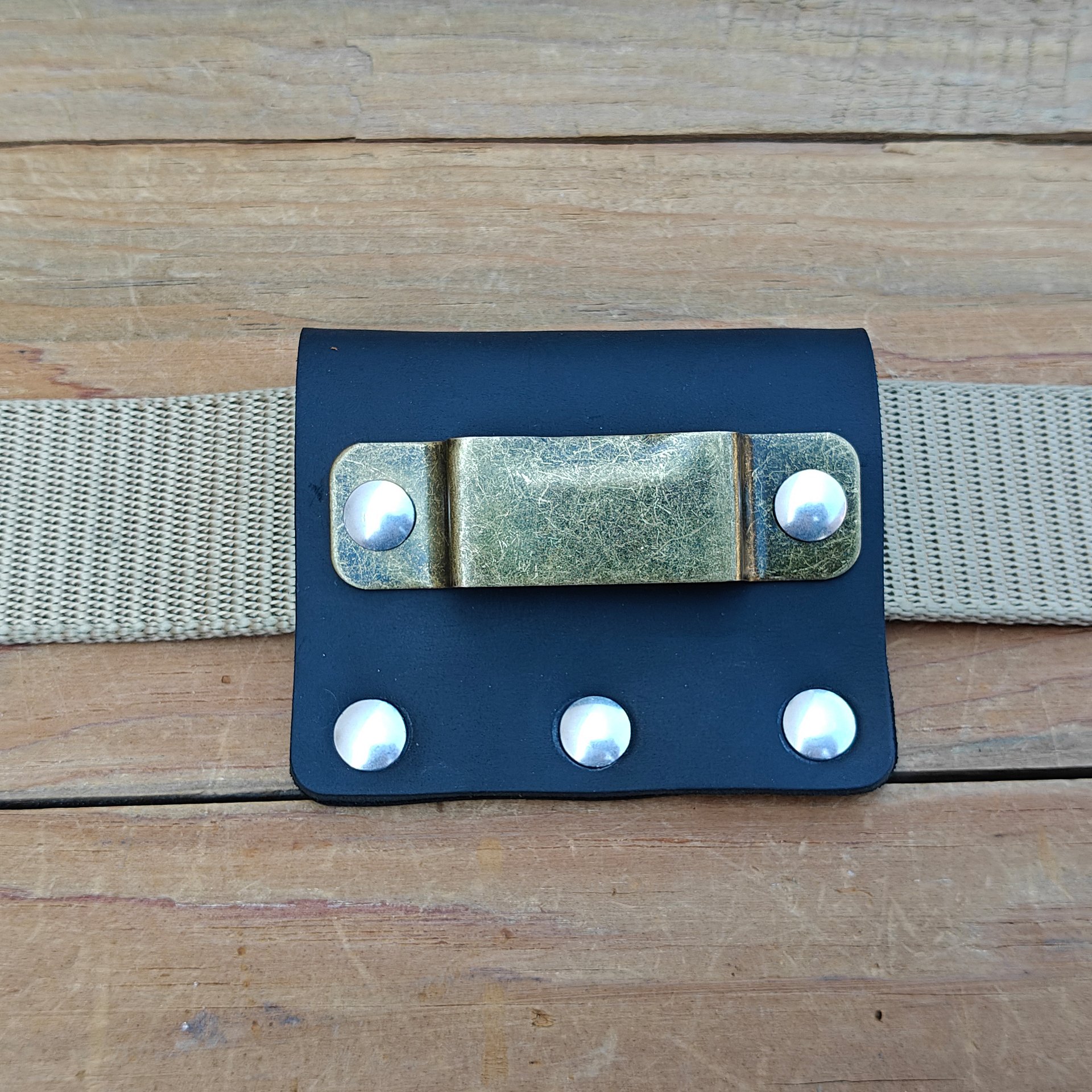 MEEBOY Handmade Leather Tape Measure Holder for Belt, Leather Tape Measure hoslter with Solid Aluminum Rivets product image (12)