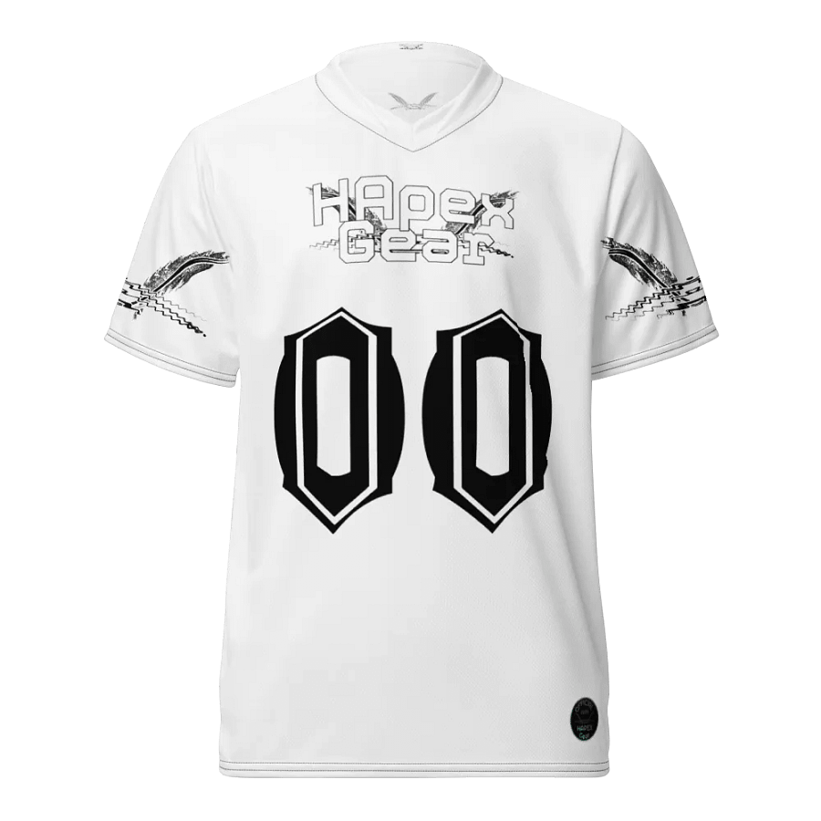 Capital FREAKY HOODY - White - Recycled Unisex Sports Jersey - White HApex Gear Black Logo product image (3)