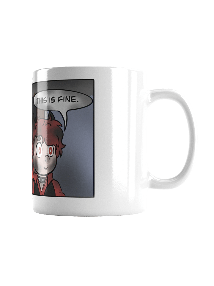 White Glossy Mug - This Is Fine Meme product image (2)